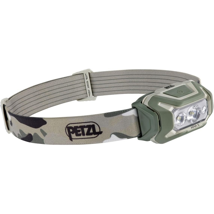 Ліхтарик налобний PETZL Aria 2, камуфляж зелений, для туризму та кемпінгу