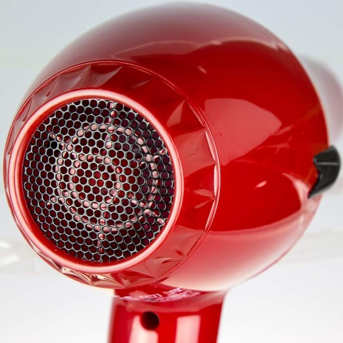 Професійний фен для волосся ID Italian Design, 2200 Вт, 3 температурні режими, 2 швидкості, насадка для укладання, червоний