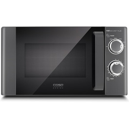 Мікрохвильова піч CASO M20 Ecostyle, 20 л, 700 Вт, антрацит, легке керування, діаметр піддону 24,5 см