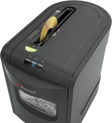 Шредер Rexel REM820 для документів, мікроріз, ручний привід, 23 л, чорний