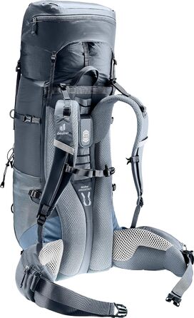 Рюкзак для трекінгу Deuter Aircontact Lite 40+10 л, чорний-синій, легкий, одноколірний