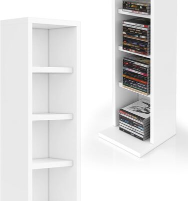 Стелаж для CD Vicco, білий, 21 x 91.8 см, окремий