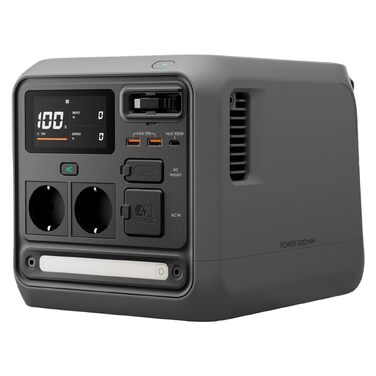 Портативна зарядна станція DJI Power Station 1024Wh 2600W, LiFePO4 акумулятор, швидка зарядка, сонячна панель, для кемпінгу та дому