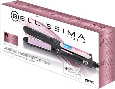 Випрямляч для волосся Bellissima Intellisense B24 100 з технологією Intellistyle, для прямого і кучерявого волосся, температура на 60°C нижча за стандартні моделі