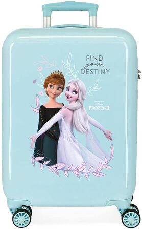 Дитяча валіза Disney Frozen Memories, синя, 38x55x20 см, жорсткий корпус, ABS замок, 34 л, 2 кг, 4 колеса