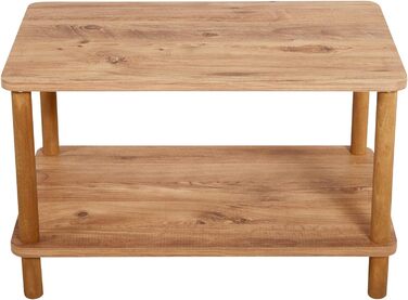 Журнальний стіл en.casa Jelling прямокутний 43x70x44 см, деревна імітація, стіл для вітальні, кавовий стіл