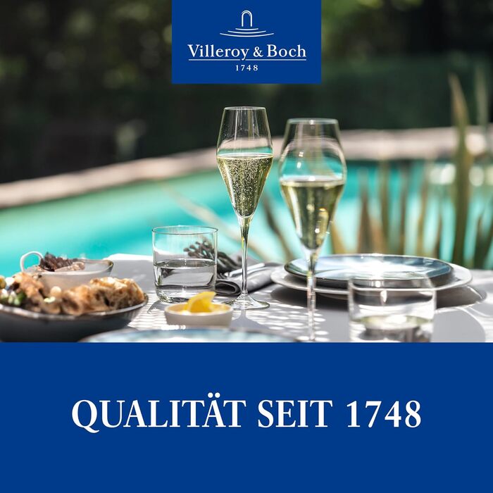 Villeroy & Boch La Divina: Набір з 4 келихів для віскі та джину, 250 мл, кришталь, придатні для миття в посудомийній машині