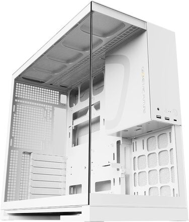 Ігровий корпус Geometric Future M5, білий, середній Tower, скло, E-ATX/ATX, ARGB вентилятори, USB Type-C, підтримка радіатора 420/360 мм