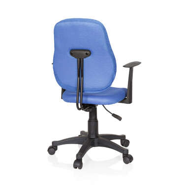 Дитяче офісне крісло KIDDY STYLE, обертове, тканина, синій/чорний, hjh OFFICE