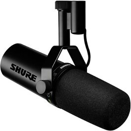 Мікрофон Shure SM7dB динамічний для мовлення, вокалу та подкасту з вбудованим підсилювачем, широкий частотний діапазон, теплий м'який звук, чорний