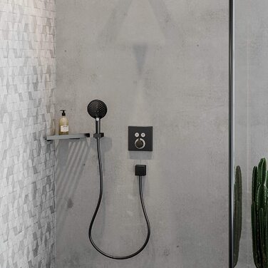 Душова лійка Hansgrohe Raindance Select S, 9 л/хв (EcoSmart), ручна, 3 режими, діаметр 120 мм, з антинакипною функцією, (Brushed Black Chrome)