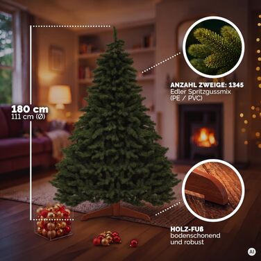 Штучна ялинка CASARIA Premium висотою 150-180 см, густа різдвяна ялинка преміум-якості