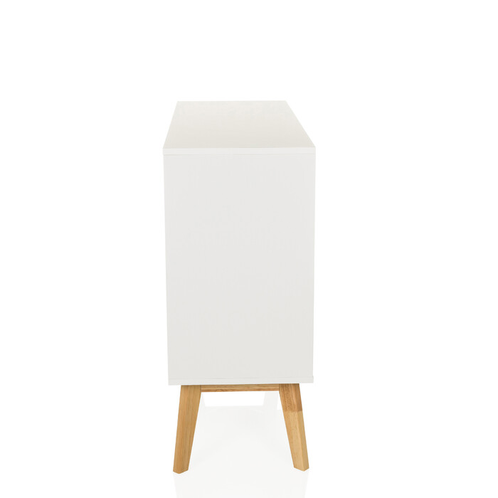 Сервант / комод TAROLO I 97x34x80 см 3 шухляди 2 двері білий hjh LIVING