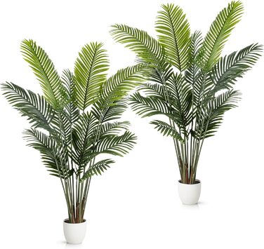Велика штучна пальма PASCH Areca 160 см — реалістична декоративна рослина для інтер'єру, довговічна, імітація натуральної пальми