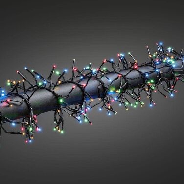 Гірлянда Konstsmide Micro LED Cluster з 8 режимами, 364 кольорові діоди, зовнішній трансформатор 36V, чорний кабель, пам'ять, для вулиці та дому