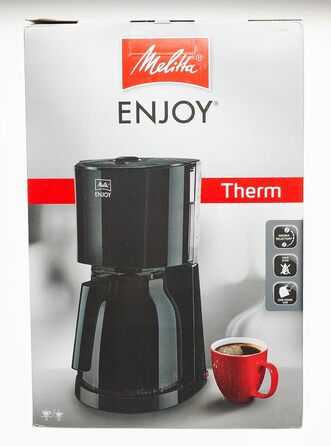 Кавоварка Melitta Enjoy Therm з термокувшином, антикрапельна, 8 чашок, чорна