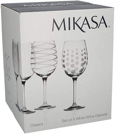 Набір келихів для білого вина MIKASA Cheers Kristall, 4 шт, 450 мл