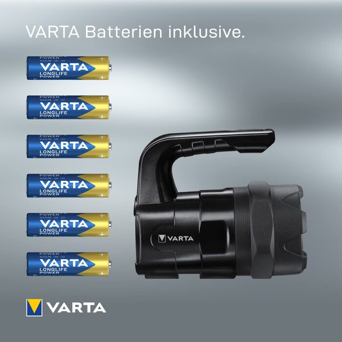 Ліхтар-ліхтар VARTA LED Indestructible BL20 Pro, 6 Вт, 6x AA, робочий, ударостійкий, захист від пилу та вологи, два режими