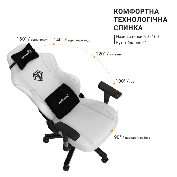 Крісло ігрове Anda Seat Phantom 3 Pink Size L