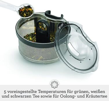 Чайник Sage The Tea Maker Compact, 1 л, скло, копчений гікорі