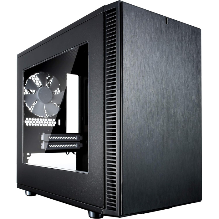 Корпус Fractal Design Define Nano S Black Window для ігрового ПК, міні-тауер з боковим вікном, чорний