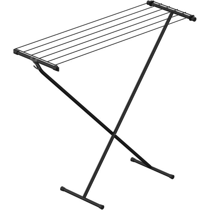 Сушарка для білизни Rörets Compact Black, 5,5 м, металева, настільна, компактна, чорна, з гачком для зберігання, 90x32x83 см, шведська якість