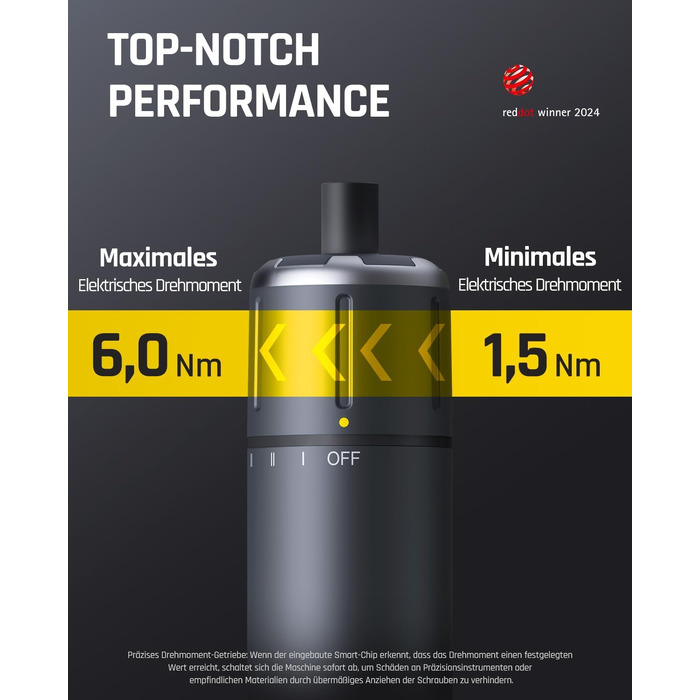 Електрична викрутка Fanttik S1 Pro з магнітним тримачем, 16 біт, 6 Нм, 2000mAh - для ремонту меблів та комп'ютерів