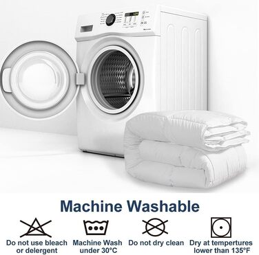 Зимова ковдра ACCURATEX 200x200 см, гіпоалергенна альтернатива пуху, щільність 450 г/м², тепла