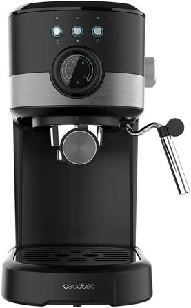 Еспресо-машина Cecotec Compact Power Espresso 20 Retro Green: 1100 Вт, 20 bar, Thermoblock, капучинатор, 1.25 л
