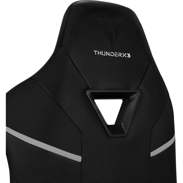 Ігрове крісло ThunderX3 TC5 чорне, ергономічний геймерський стілець для комп'ютера, навантаження до 150 кг