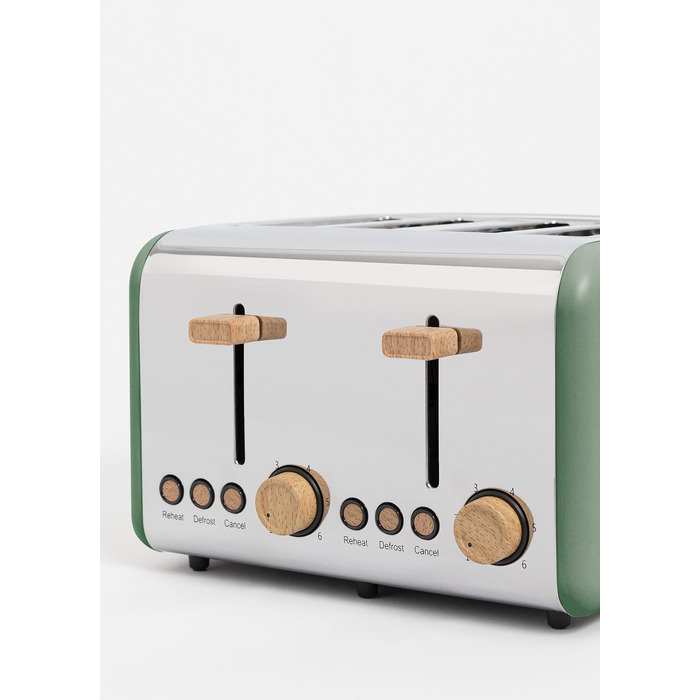 Тостер CREATE TOAST Retro Doble Салатовий - 6 режимів, підігрів, розморожування, термостат, 750W
