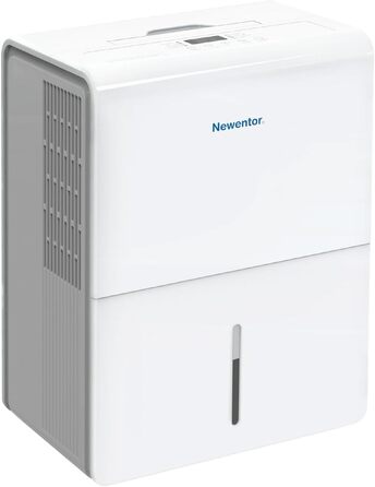 Осушувач повітря Newentor 25 л/24 год для кімнат до 80 м², з трирівневою шумоізоляцією, енергоощадним чипом, таймером, 1 м дренажним шлангом, знімним фільтром, гарантія 10 років