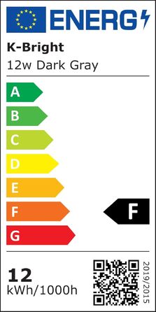Світильник настінний LED K-Bright 12W з регульованим світловим потоком (вгору/вниз), теплий білий 3000K, водонепроникний IP65, антрацит RAL 7016 для дому та вулиці