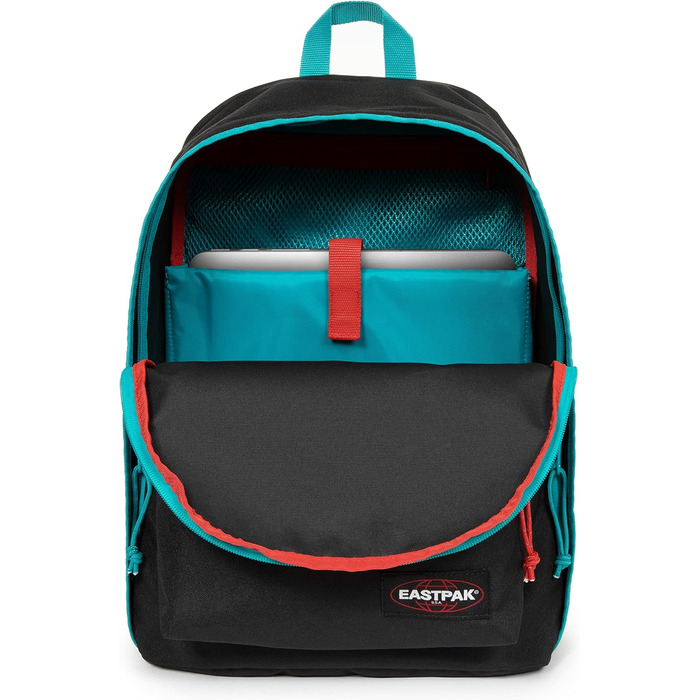 Рюкзак EASTPAK Out of Office 27 л, 44 см, Контраст Аква-Червоний