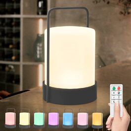 Портативна LED акумуляторна металева лампа для вулиці, димована, USB-зарядка, 8 кольорів RGB, для столу, бару, кемпінгу, саду, тераси, вітальні
