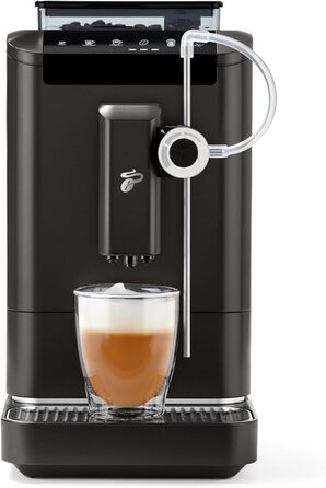 Кавоварка автоматична Tchibo Esperto2 Milk з функцією One-Touch для молока, 2 чашки, еспресо, капучино, крема, чорний граніт, набір кави у подарунок