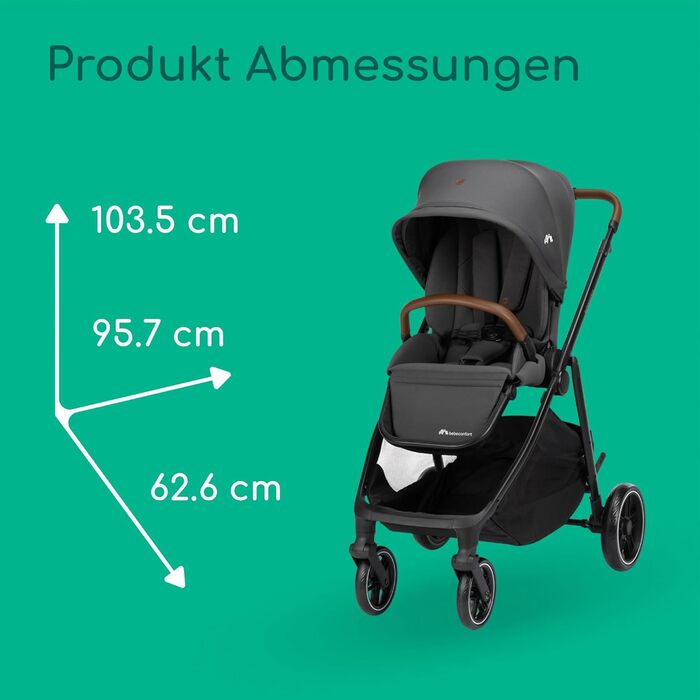 Дитяча коляска Bebeconfort Luvia Trio 3-в-1, 0-4 роки, до 22 кг, i-Size, компактна, сірий