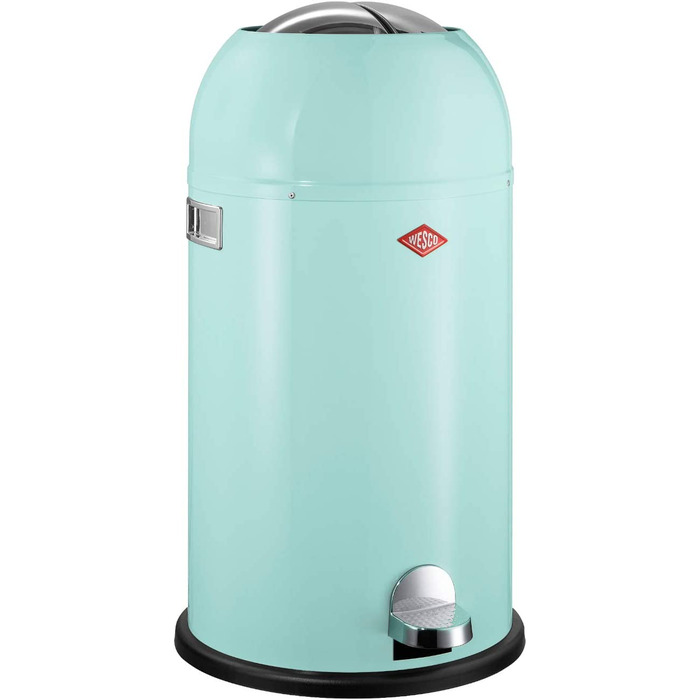 Смітник Wesco Kickmaster 33 л м'ятний металевий, 37.5x37.5x69 см