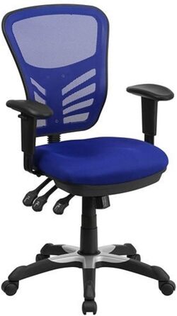 Офісне крісло Flash Furniture, металеве, синє, 69x65x112 см