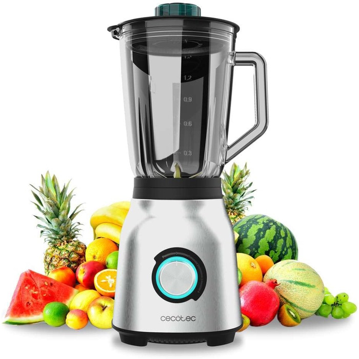 Стаціонарний блендер Cecotec Power Black Titanium 2500MAX Go – 2500 Вт, титанове покриття, 1,8 л, 5 швидкостей + пляшка