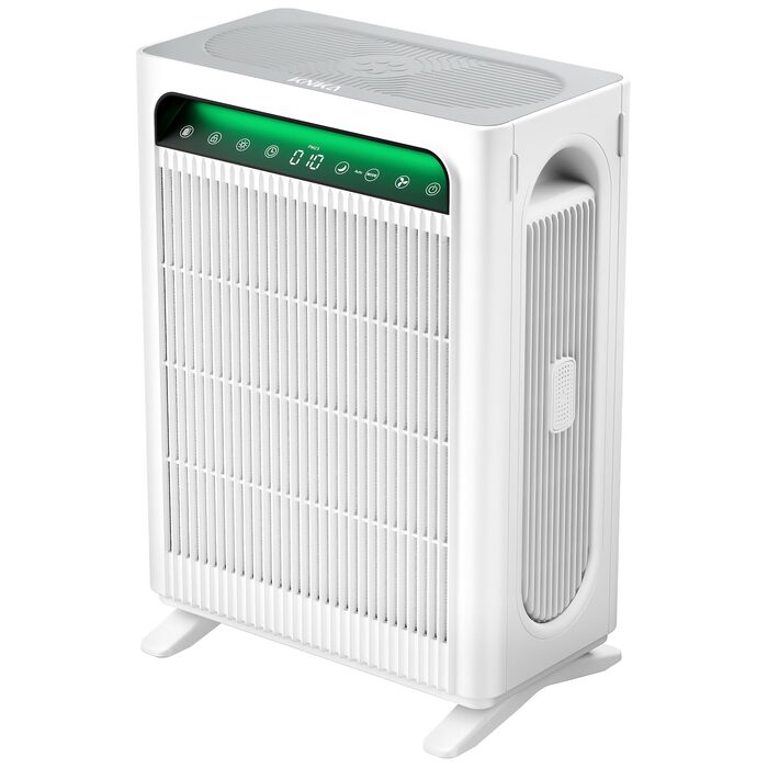 Очищувач повітря KNKA APH4000 для курців та власників тварин, HEPA-фільтр, CADR 400м³/год, для приміщень до 120м², смарт-сенсор, білий