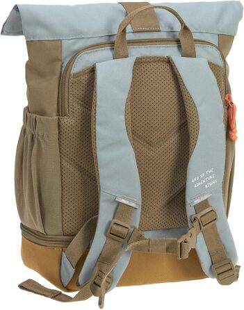 Дитячий рюкзак LÄSSIG Rolltop, водовідштовхувальний, 11 л, з грудною стяжкою, оливковий колір