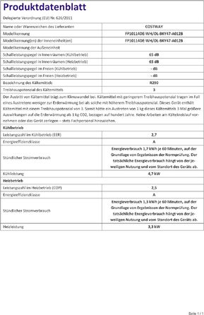 Мобільний кондиціонер COSTWAY 16000 BTU з функцією обігріву, осушення, вентиляції та нічного режиму для приміщень до 150 м² з пультом та керуванням через додаток, 4.7 кВт, ≤57 дБ