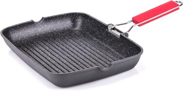 Сковорода-гриль Moneta Pro Grill 24x34 см з відкидною ручкою, для індукції