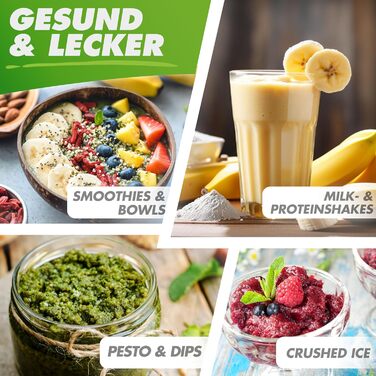 Блендер для смузі NutriBlender Smoothie-Maker 1000 Вт з авто-функцією Auto-IQ, 2 стакани, ніж, кришки, без BPA + Книга рецептів
