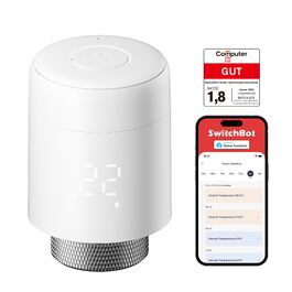 SwitchBot Розумний термостат на радіатор Bluetooth з керуванням через додаток та таймером, енергозбереження, сумісний з Alexa, Apple HomeKit та Home Assistant (потрібен Hub)
