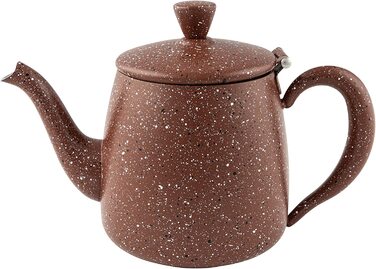 Чайник Café Olé PT-018RG 0,5 л з нержавіючої сталі, червоний граніт, преміум-якість, не протікає, з порожнистою ручкою та відкидною кришкою