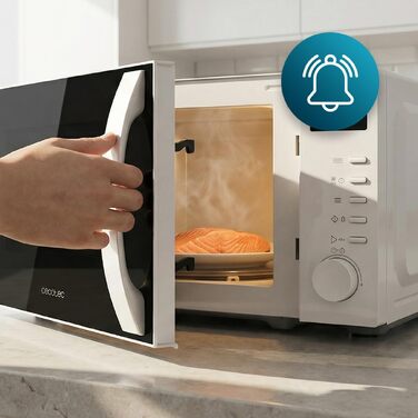 Мікрохвильова піч Cecotec Proclean 5105 Silver 20L з грилем, технологією 3DWave та функцією розморожування, біла