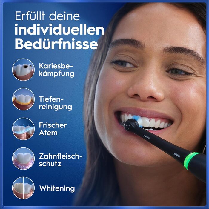 Електрична зубна щітка Oral-B iO Series 5, Matt Black (чорна матова), 1 щітка + 3 смінні насадки та футляр