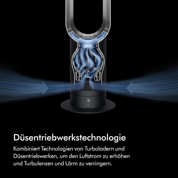 Вентилятор без лопатей Dyson Cool AM07: Потужний, тихий, з пультом, 10 швидкостей, поворот 70° для великих приміщень